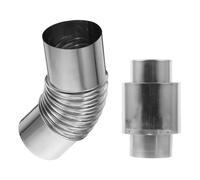 Stainless Steel Flue Pipe Elbow 45 Degree Connector for Stove