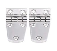 Stainless Steel Flush Door Hinge Mirror Polished 316 Marine Grade Saltwater Resistant Folding Bending Hatch Compartment for Boat Yachts Doors Windows Size 7x3.5cm 2pcs