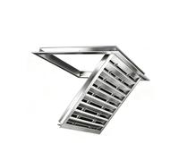 Stainless Steel Flush Mount Access Panel with Spring Loaded Flap and Louvered Vents for Outdoor Kitchen Ceiling and Wall Applications