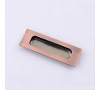 Stainless Steel Flush Pull Sliding Door Handle, Concealed Embedded Design for Wardrobe, Cabinet and Invisible Doors, Oval or Square Shape,(Square RED Ancient)