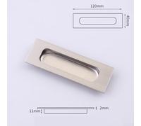 Stainless Steel Flush Pull Sliding Door Handle, Concealed Embedded Design for Wardrobe, Cabinet and Invisible Doors, Oval or Square Shape,(Square Silver)