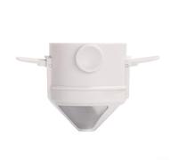 Stainless Steel Foldable Coffee Dripper Filter for Pour Over Method, Reusable Design Suited for Outdoor Use and On-the-Go Brewing (White)