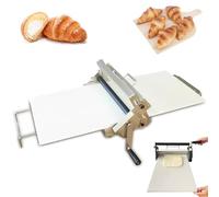 Stainless Steel Foldable Dough Sheeter, Manual Dough Roller Machine, Maximum Pressing Thickness 17.5mm or 27mm, Hand Cranked Puff Pastry, Easy to Clean, for Commercial and Home Use(30x60cm)