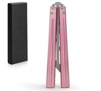 Stainless Steel Foldable Tool with 6061 Integrated Aluminum Handle- Durable and Easy to Use for Everyday Handling (Pink)