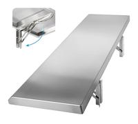 Stainless Steel Folding Concession Shelf - 50x30cm Drop Down Serving Table for Food & Beverage Events Portable & Space-Saving Design for Easy Setup