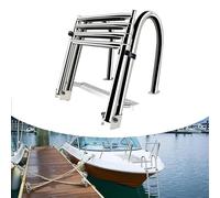 Stainless Steel Folding Dock Ladder, Marine Ship's Ladder, Pool Ladder for Easy Access, Heavy-Duty Design for Marine Use, Ideal for Pontoon, Swim Pool, and Boating