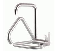 Stainless Steel Folding Kitchen Mixer Taps with 360 Degree Swivel Spout Single Lever Brushed Nickel Kitchen Faucet for Dishwashing Basin LWX