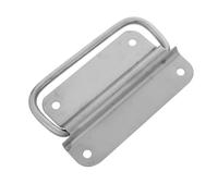 Stainless Steel Folding Toolbox Pull Handle with Ergonomic Comfortable Grip | Heavy Duty Surface-mounted Design, Includes Mounting Hardware, Fits Metal Cases and Wooden Crates for Factory Handling