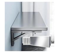 Stainless Steel Folding Wall-Mounted Table - Waterproof & Durable Space-Saving Shelf for Bar Kitchen Bathroom Garage - 40CM x 60CM Perfect for Small Areas