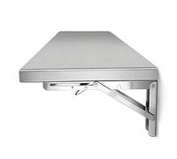 Stainless Steel Folding Wall Shelf, Wall Mounted Drop Leaf Table for Small Spaces, Kitchen, Garage, Laundry, Workbench