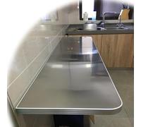 Stainless Steel Folding WallMounted DeskSpaceSaving Floating Table Compact Workbench for Small Spaces (39"x16") Ideal for Home Office Kitchen or Garage