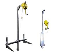 Stainless Steel Folding Winch - Self Tensioning Hoist for HVAC Installation - 15m Rope Accessories for Easy Lifting and Secure Operation