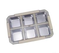 Stainless Steel Food Box with Sectioned Compartments for School Lunch Work Lunch and Healthy Eating Habits