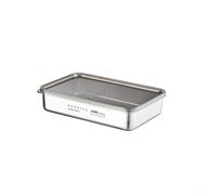 Stainless Steel Food Container with Lid for Refrigerator, Large Capacity Storage Box Designed for Freshness and Hygiene (800ml)