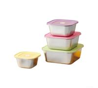 Stainless Steel Food Containers 4 Pcs Stackable Leak-Proof
