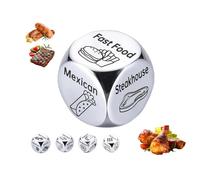 Stainless Steel Food Decision Dice, Funny Gag Gifts, Food Dice Game Food Decision Dice for Couple, Funny Gifts for Him Her, Boyfriend Girlfriend, Husband Wife/Anniversary, Christmas Stocking Stuffers