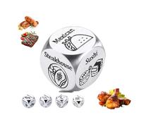 Stainless Steel Food Decision Dice, Funny Gag Gifts, Food Dice Game Food Decision Dice for Couple, Funny Gifts for Him Her, Boyfriend Girlfriend, Husband Wife/Anniversary, Christmas Stocking Stuffers