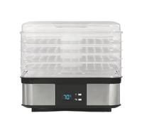 Stainless Steel Food Dehydrator 350W 5 Trays Adjustable Temp Timer Herb Drying