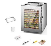 Stainless Steel Food Dehydrator,Dehydrator Food Dryer,24H Adjustable Timer & 35-90℃ Temperature Control,360 ° Three-Dimensional Drying,for Drying Fruit,Vegetables,Meat, LJJY-KK