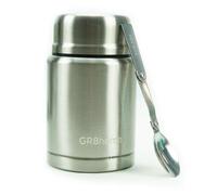 Gr8 Home Stainless Steel Food Flask 500Ml Vacuum Insulated Thermal Soup Jar Spoon Silver