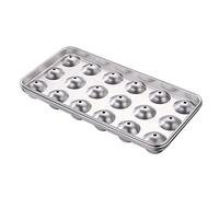 Stainless Steel Food Grade Round Ice Ball Tray Spheres Oval Mold Maker with Lid for Party Cocktail Tool Stainless Steel Ball Tray