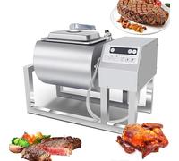 Stainless Steel Food Marinating Machine with 3-Speed Control, Bidirectional Rotation, and 99-Minute Timer for Restaurants and Food Processing Plants