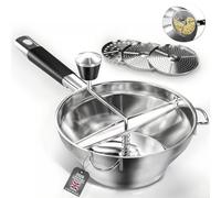 Stainless Steel Food Mill with 3 Milling Discs, Hand Crank Grinder for Baby Food,Ergonomic Rotary Design for Tomato Sauce & Mashed Potatoes, Easy to Clean & Durable Quality (Silver K)
