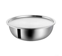 Stainless Steel Food Prep Bowl with Lid Home Use(24cm-2350ml) | for ideal for kneading dough, beating eggs, mixing salad, cooking soup, daily food preparation