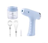Stainless Steel Food Processor 250ml Garlic Press | 304 stainless blades, for durable plastic body, crush garlic, mince nuts, 250ml capacity(Blue (Level 5) Color Box Packaging)