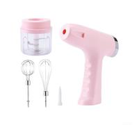 Stainless Steel Food Processor 250ml Garlic Press | 304 stainless blades, for durable plastic body, crush garlic, mince nuts, 250ml capacity(Pink (Level 5) Color Box Packaging)