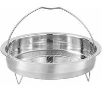 Stainless Steel Food Steamer Basket Pressure Cooker Steamer Basket with Handle Steaming Grid Drain Drainer Cooking Utensils for Vegetables, Seafood(22cm)