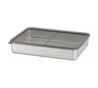 Stainless Steel Food Storage Box with Lid Latch Points for Enhanced Seal Security in Low Temperature Conditions (2170ml)