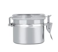 Stainless Steel Food Storage Container - Durable - Material, Airtight gel Seal, Transparent Acrylic Lid for Easy Viewing, Kitchen Pantry Organizer, Coffee S (type 1)