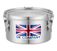 Stainless Steel Food Storage Container with Lid - 40 oz / 1.2 L - Metal Lunch + Meal Prep Tin with Food-Safe Leakproof Seal - Stackable Pantry Snack Organizer - Reusable Travel Lunchbox for Leftovers