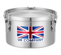 Stainless Steel Food Storage Container with Lid - 60 oz / 1.8 L - Metal Lunch + Meal Prep Tin with Food-Safe Leakproof Seal - Stackable Pantry Snack Organizer - Reusable Travel Lunchbox for Leftovers