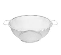 Stainless Steel Food Strainer Basket Fine Mesh with Dual Handles | Silver Minimalist Finish, Lightweight Build, Safe Two Hand Carry, for Grease, Soups, Restaurants