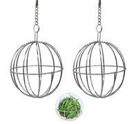 Stainless Steel Food Toy with Hanging Hook, Stainless Steel Food Ball, Hay Ball, Rabbit Toy for Rabbit, Metal Hay Ball, Rabbit Hay Ball for Guinea Pigs, Hamsters, Rabbits, Rodents