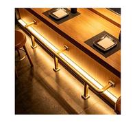 Stainless Steel Foot Rail Brackets Kit, 90.6in Under Counter Toe Kick Guard for Bar, Kitchen, Hotel, Home