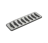Stainless Steel Footrest Cover for For Range Rover Evoque 2012-2019 LHD Dead Pedal Pad Interior Upgrade Protector Black Plastic Trim