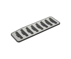Stainless Steel Footrest Pad Cover for Range Rover Evoque | 2012-2019, Left Hand Drive LHD Only, Non-Slip Dead Pedal Plate with Black Plastic Trim, Car Interior