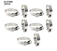 Stainless Steel for Hose Clamps 2679Mm Modifiable Plumbing Duty with Heavy for Edge Tbolt Silicone Turbo Intercooler Radiator Pipes Automotive and Rounded Applications 10 Pack（4447Mm）