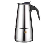 Stainless Steel for Moka Pot Coffee Maker for Induction Cookers, 2/4/6/9 Cup Capacity with Safety Valve and Heatinsulated Handle