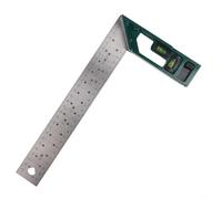 Stainless Steel For multi-Angle Ruler for Technical Drawing and Fabrication Work Featuring Engraved Metric Scale and Bubble Level (300mm)