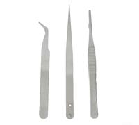 Stainless Steel for Precision Tweezers 3pcs Set for Electronic Repair Tools