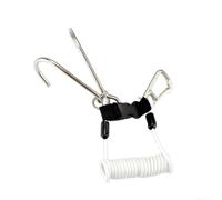 Stainless Steel for reef Hook Double Ended Diving Clip with Stainless | Spring Loaded Safety Lanyard for Scuba Snorkeling in Strong Currents Marine Grade 316 Construction for Quick Release Buckle