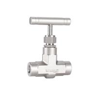 Stainless Steel Forged-Body Needle Valves High Pressure Panel Straight Pattern Regulating Stem Angle Type Stop Valve for Hydraulic System, Piping(1/4",NPT)