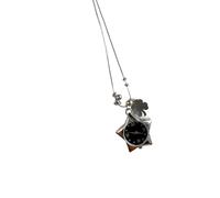Stainless Steel Four Leaf Symbol Necklace Representing Hope Faith Luck Elegant Pendant Neckchain Jewelry