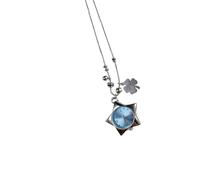 Stainless Steel Four Leaf Symbol Necklace Representing Hope Faith Luck Elegant Pendant Neckchain Jewelry