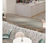Stainless Steel Frame Desk Privacy Divider Tempered Glass Restaurant Partition Screen Desktop Separator for Dining Room & Cafes - Enhance Privacy & Space Management