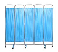 Stainless Steel Frame Medical Privacy Screen, 6FT tall Fabric Room Panel Wall Divider, Waterproof Professional Grade Screen Partitions for Hospital (Color : B Combo, Size : 5 Panels-W250cm(8.2ft))